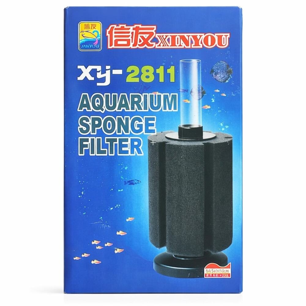 XY-2811 Aquarium Sponge Filter Kit w/ Air Tube & Valve for 55 Gallon Tank